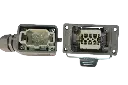 6 pin Hood Heavy Duty Connector Bottom Open
