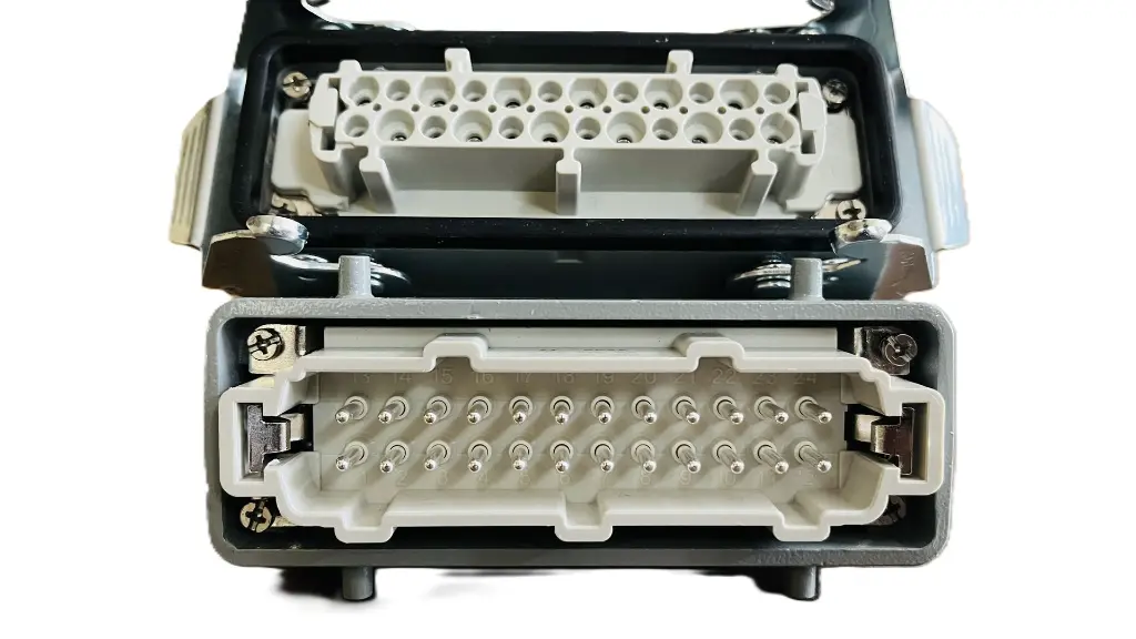 24 pin heavy duty connector, top entry, bottom open