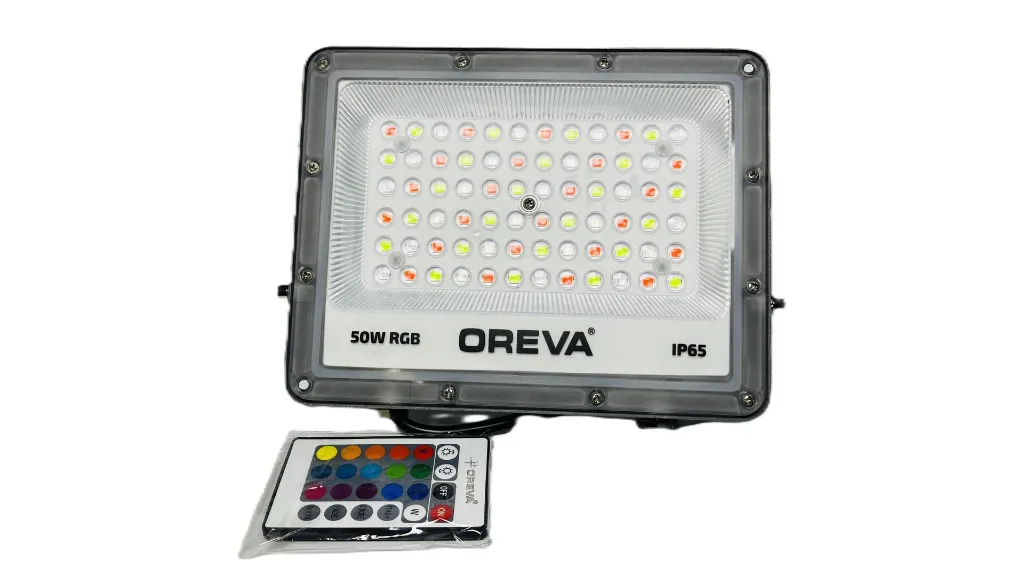 OREVA ORFLD-50W RGB NEO 50W RGB Flood Light with Remote Control, 16 Colours, Flash Strobe Fade Smooth Modes, IP65 Outdoor LED Flood Light