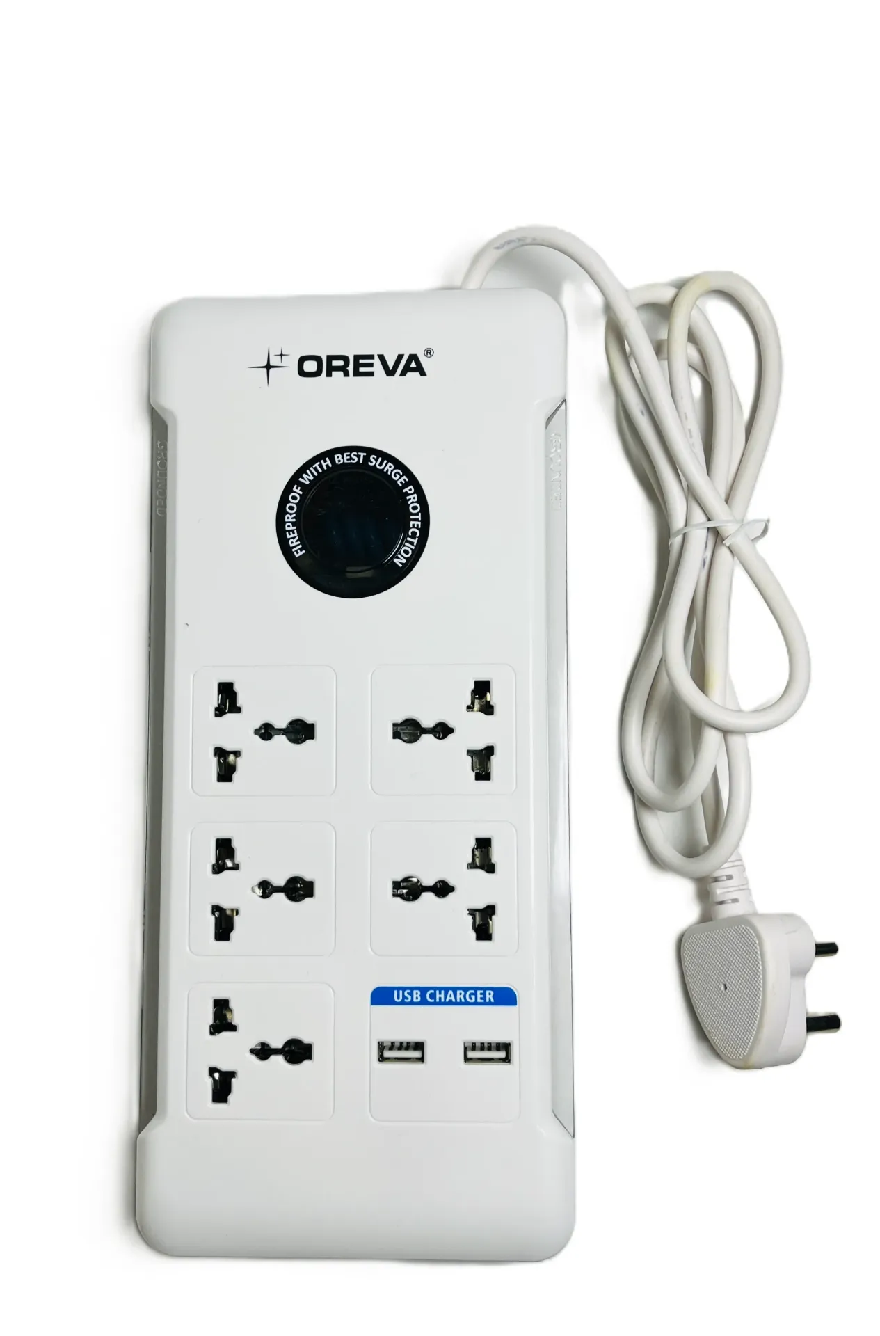 [JCPL-4087] OREVA 5 Socket Surge Protector with 2 USB | 918J 36000A (JCPL-4087)